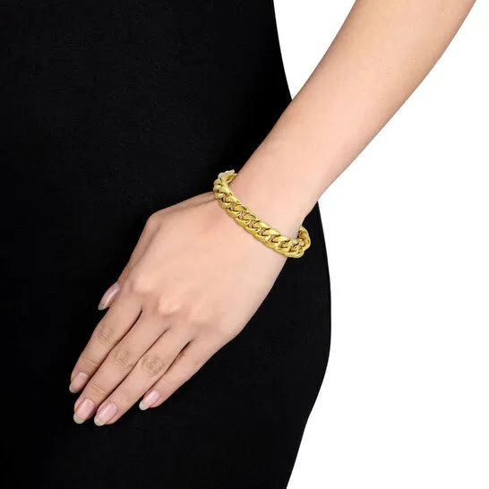 Bracelets JMS always Original AMOUR 153mm Miami Cuban Link Chain Bracelet In 10K Yellow Gold 9 In Bracelets JMS always Original AMOUR 153mm Miami Cuban Link Chain Bracelet In 10K Yellow Gold 9 In