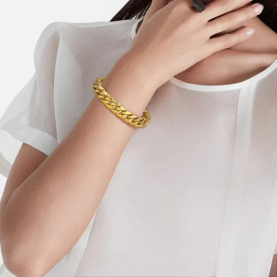 Bracelets JMS always Original AMOUR 153mm Miami Cuban Link Chain Bracelet In 10K Yellow Gold 9 In Bracelets JMS always Original AMOUR 153mm Miami Cuban Link Chain Bracelet In 10K Yellow Gold 9 In