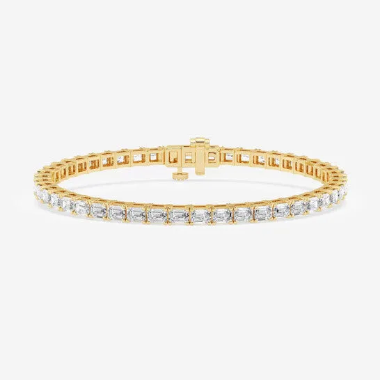 Bracelets JMS always Original Brilliant Diamond 14K Yellow Gold 7 CTTW EmeraldCut LAB GROWN Diamond EastWest Tennis Bracelet 7 inches FG SI1 Bracelets JMS always Original Brilliant Diamond 14K Yellow Gold 7 CTTW EmeraldCut LAB GROWN Diamond EastWest Tennis Bracelet 7 inches FG SI1