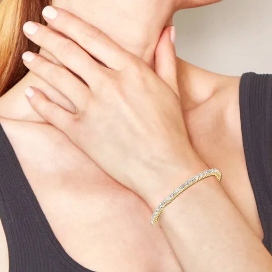 Bracelets JMS always Original Brilliant Diamond 14K Yellow Gold 7 CTTW EmeraldCut LAB GROWN Diamond EastWest Tennis Bracelet 7 inches FG SI1 Bracelets JMS always Original Brilliant Diamond 14K Yellow Gold 7 CTTW EmeraldCut LAB GROWN Diamond EastWest Tennis Bracelet 7 inches FG SI1