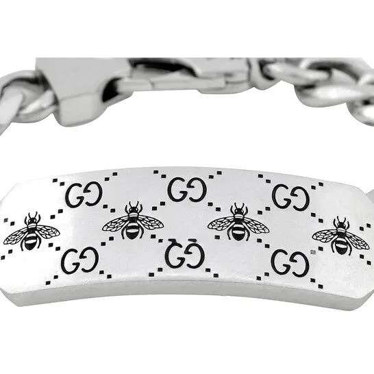 Bracelets JMS always Original Gucci Unisex Signature Silver Bracelet With Bee Motif Bracelets JMS always Original Gucci Unisex Signature Silver Bracelet With Bee Motif
