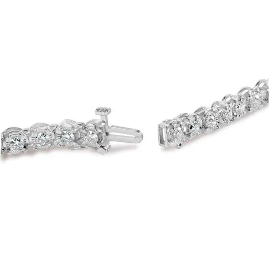 Bracelets JMS always Original Haus of Brilliance 10K White Gold 300 Cttw Miracle Set Diamond Bezel Link Style Tennis Bracelet HI Color I2I3 Clarity 75 Bracelets JMS always Original Haus of Brilliance 10K White Gold 300 Cttw Miracle Set Diamond Bezel Link Style Tennis Bracelet HI Color I2I3 Clarity 75