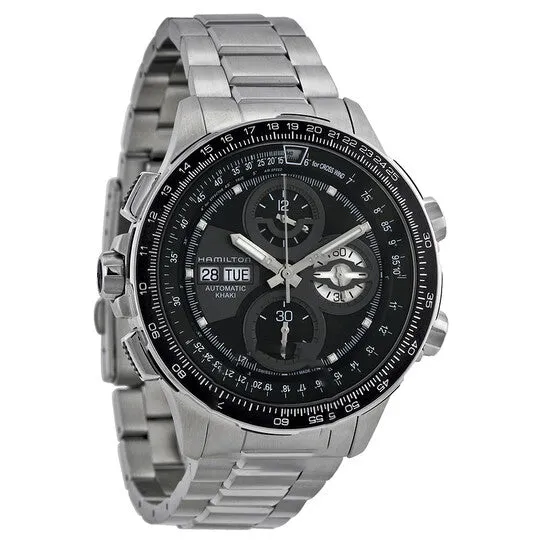 Bracelets Original Hamilton Aviation Khaki XWind Black Dial Stainless Steel Mens Watch H77766131 JMS always Bracelets Original Hamilton Aviation Khaki XWind Black Dial Stainless Steel Mens Watch H77766131 JMS always