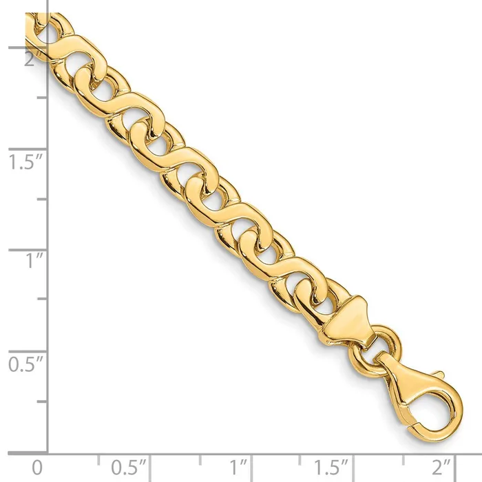 Bracelets Solid 14K Yellow Gold 9 inch 62mm Hand Polished Fancy Link with Fancy Lobster Clasp Bracelet MDS Bracelets Solid 14K Yellow Gold 9 inch 62mm Hand Polished Fancy Link with Fancy Lobster Clasp Bracelet MDS