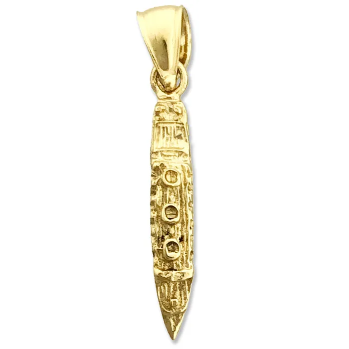 Charm Necklaces 14K Gold 3D Sea Cruise Ship Charm Goldia