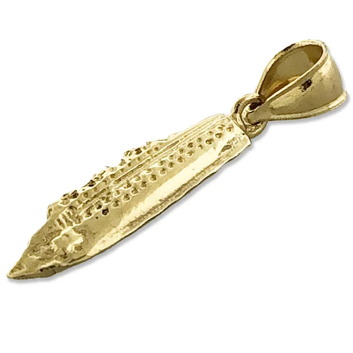 Charm Necklaces 14K Gold 3D Sea Cruise Ship Charm Goldia