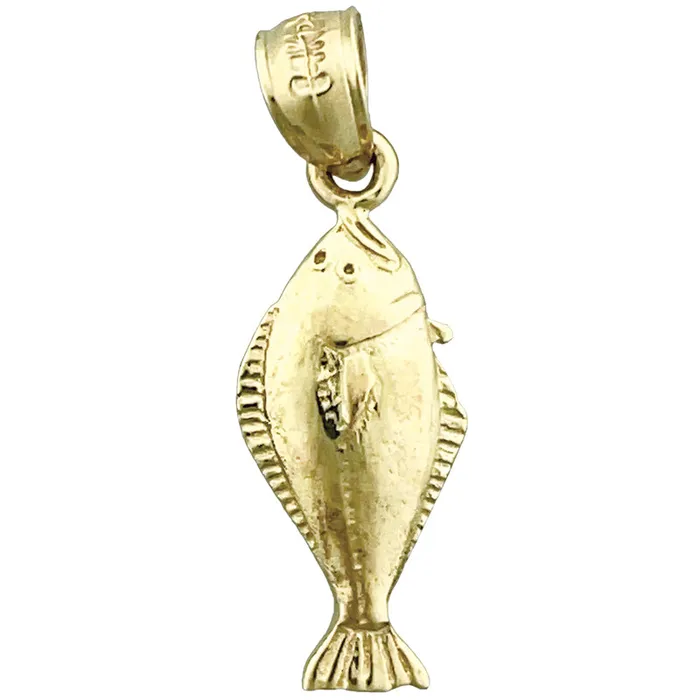 Charm Necklaces 14K Gold Sole Fish Charm Goldia