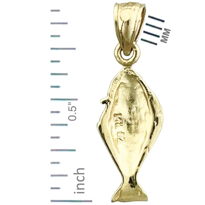 Charm Necklaces 14K Gold Sole Fish Charm Goldia
