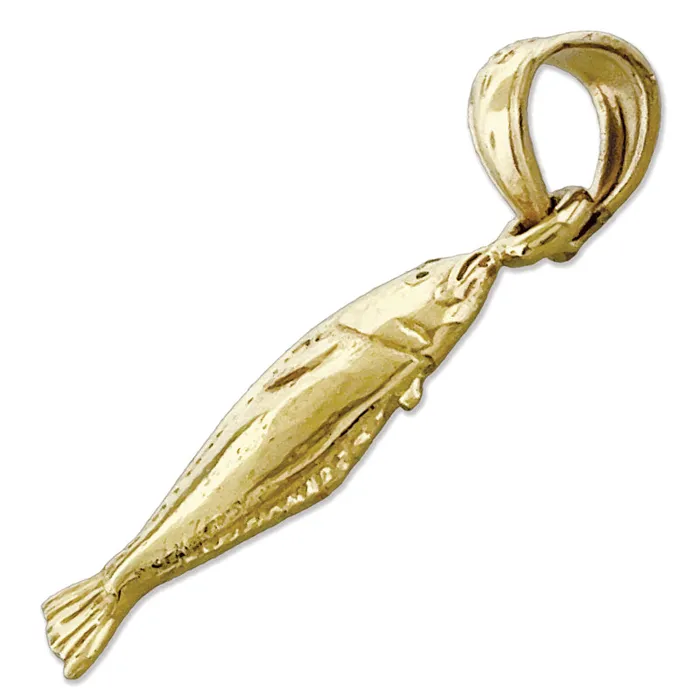Charm Necklaces 14K Gold Sole Fish Charm Goldia