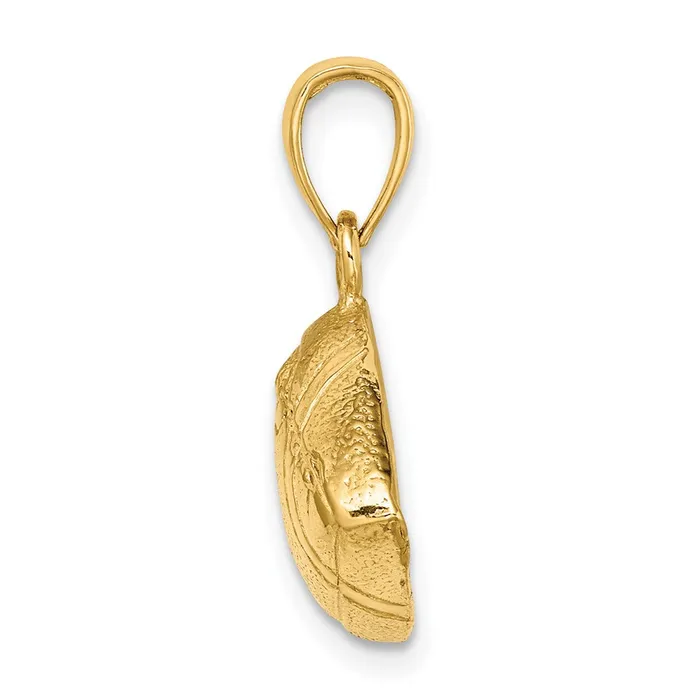 Charm Necklaces 14k Yellow Gold Polished OpenBacked Football Charm Goldia