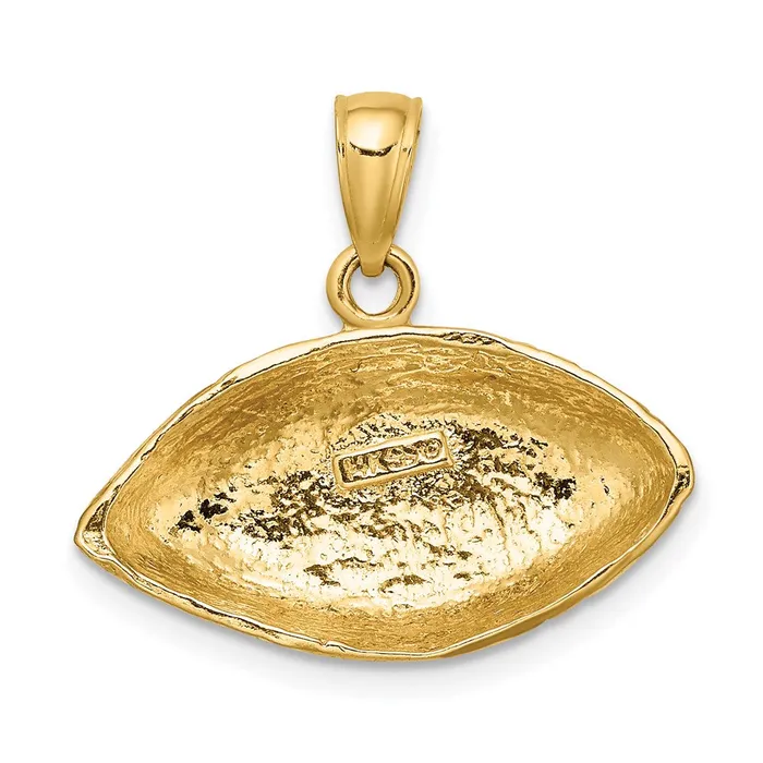 Charm Necklaces 14k Yellow Gold Polished OpenBacked Football Charm Goldia