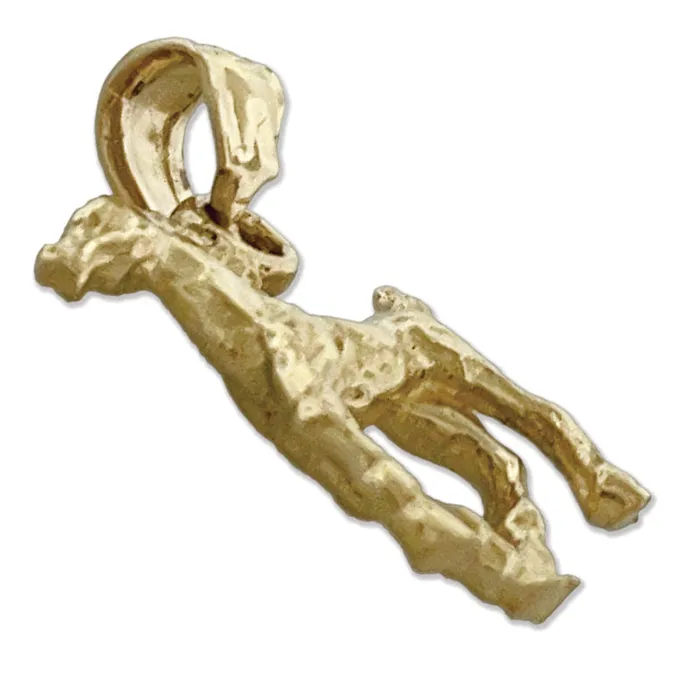 Charm Necklaces Goldia 14K Gold 3D Horse Calf Charm