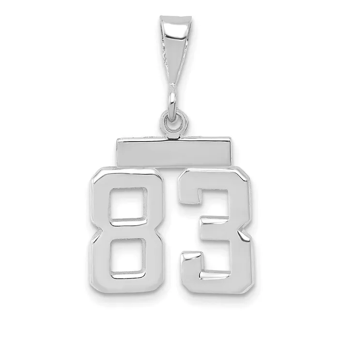Charm Necklaces Goldia 14k White Goldw Small Polished Number 83 Charm