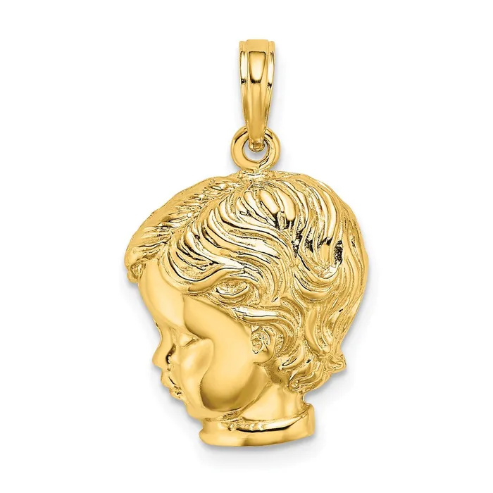 Charm Necklaces Goldia 14k Yellow Gold Boy Head Charm