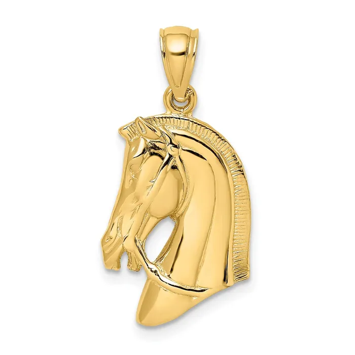 Charm Necklaces Goldia 14k Yellow Gold Horse Head wShort Mane Charm