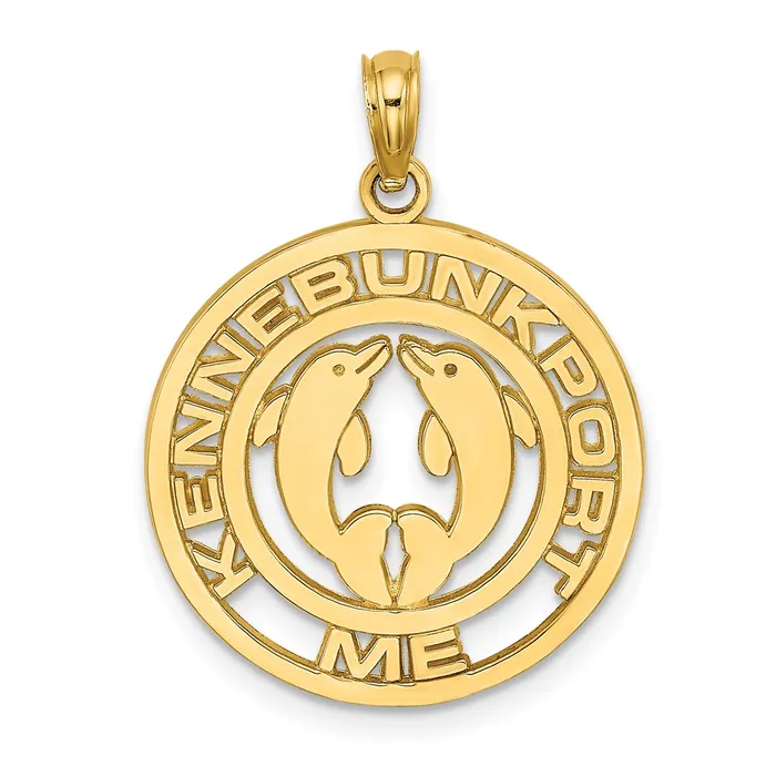 Charm Necklaces Goldia 14k Yellow Gold KENNEBUNKPORT Dolphins Charm