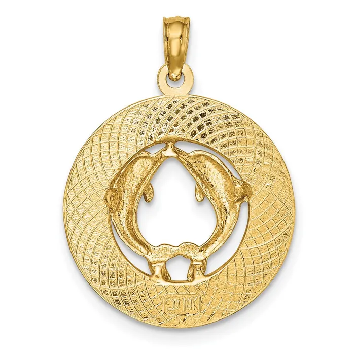 Charm Necklaces Goldia 14k Yellow Gold OCEAN CITY w Dolphins Charm
