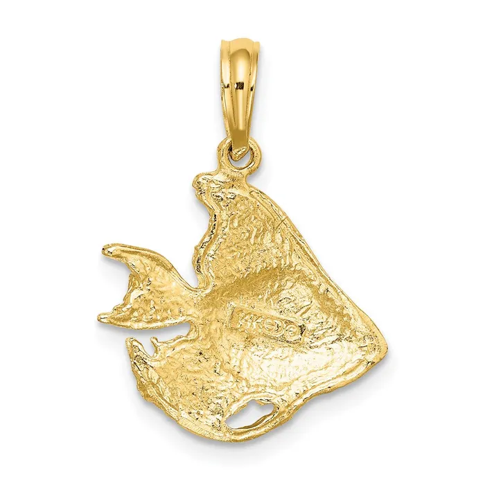Charm Necklaces Goldia 14k Yellow Gold Textured Fish Charm