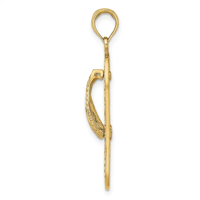 Charm Necklaces Goldia 14k Yellow Gold Triple Turtle FlipFlop Charm