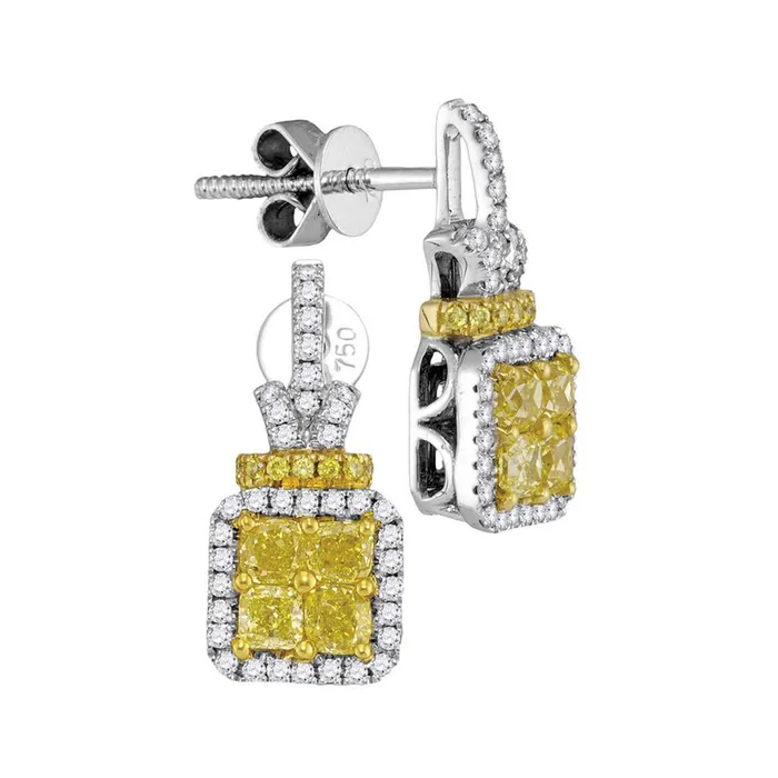 Earrings gndatlanta 1 14CTWDiamond YELLOW EARRING
