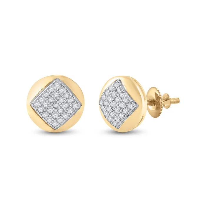 Earrings gndatlanta 10k Yellow Gold Round Diamond Cluster Earrings 16 Cttw Earrings gndatlanta 10k Yellow Gold Round Diamond Cluster Earrings 16 Cttw