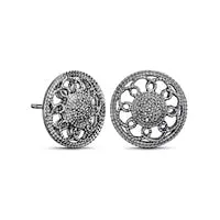 Earrings Goldia 013 CT TW Composite Diamond Flower Stud Earrings in Sterling Silver Earrings Goldia 013 CT TW Composite Diamond Flower Stud Earrings in Sterling Silver
