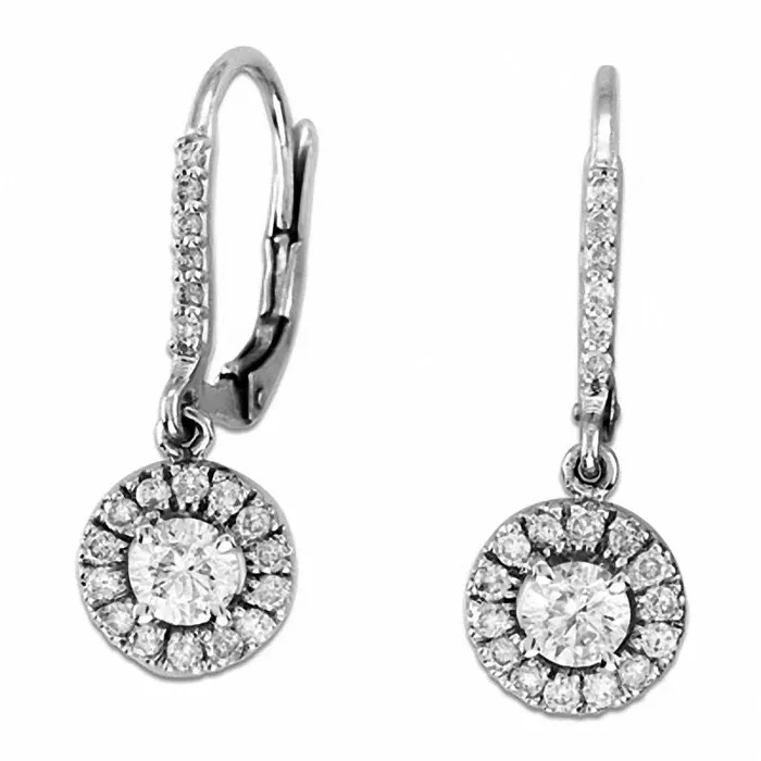 Earrings Goldia 125 CT TW Diamond Frame Drop Earrings in 14K White Gold II2 Earrings Goldia 125 CT TW Diamond Frame Drop Earrings in 14K White Gold II2