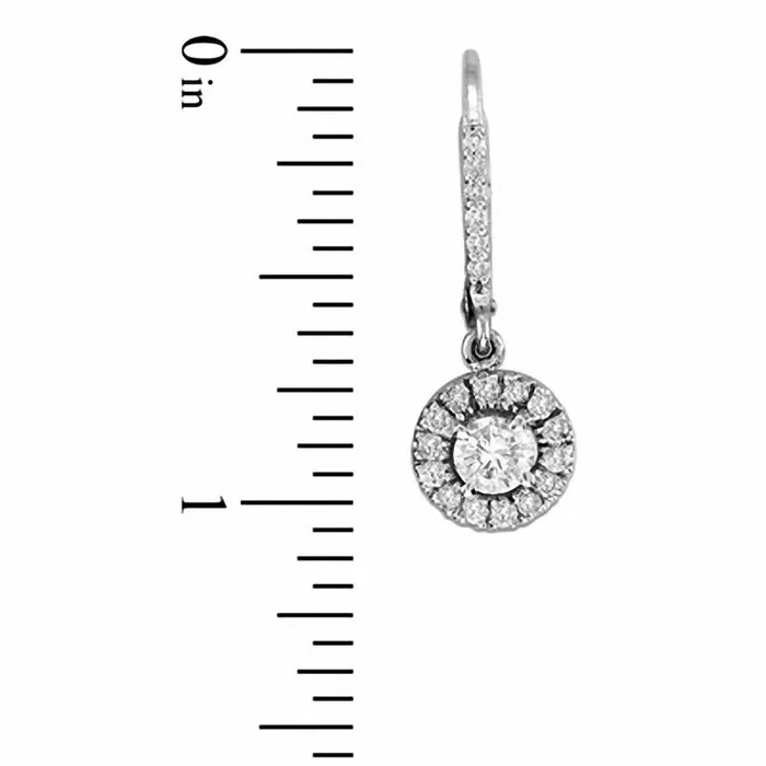 Earrings Goldia 125 CT TW Diamond Frame Drop Earrings in 14K White Gold II2 Earrings Goldia 125 CT TW Diamond Frame Drop Earrings in 14K White Gold II2
