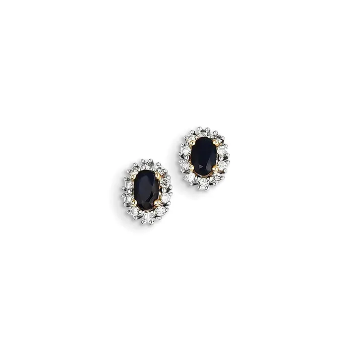 Earrings Goldia 14k Yellow Gold Real Diamond u0026 Sapphire Earrings