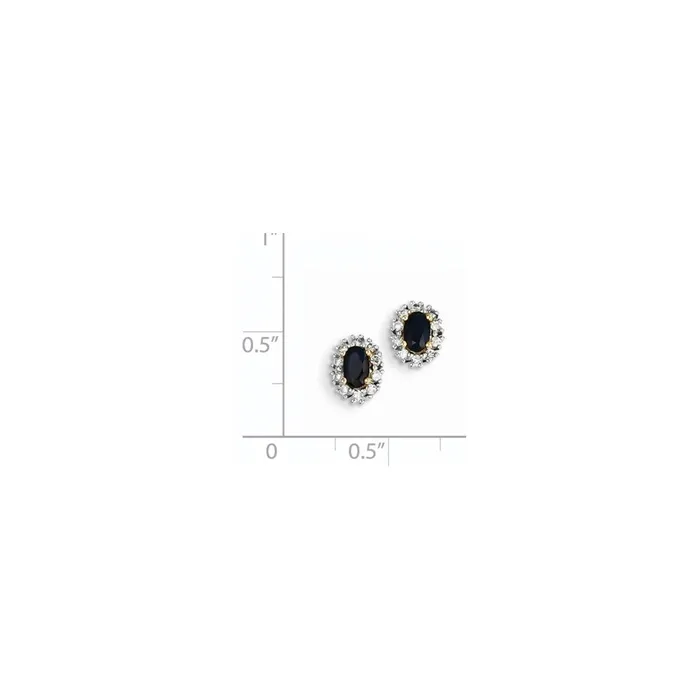 Earrings Goldia 14k Yellow Gold Real Diamond u0026 Sapphire Earrings