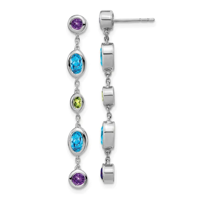 Earrings Goldia Solid 14k White Gold Simulated Amethyst SimulatedSimulated Blue TopazSimulated Peridot Dangle Earrings Earrings Goldia Solid 14k White Gold Simulated Amethyst SimulatedSimulated Blue TopazSimulated Peridot Dangle Earrings