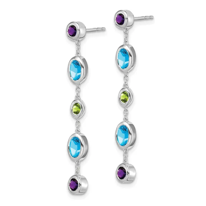 Earrings Goldia Solid 14k White Gold Simulated Amethyst SimulatedSimulated Blue TopazSimulated Peridot Dangle Earrings Earrings Goldia Solid 14k White Gold Simulated Amethyst SimulatedSimulated Blue TopazSimulated Peridot Dangle Earrings