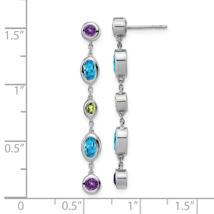 Earrings Goldia Solid 14k White Gold Simulated Amethyst SimulatedSimulated Blue TopazSimulated Peridot Dangle Earrings Earrings Goldia Solid 14k White Gold Simulated Amethyst SimulatedSimulated Blue TopazSimulated Peridot Dangle Earrings