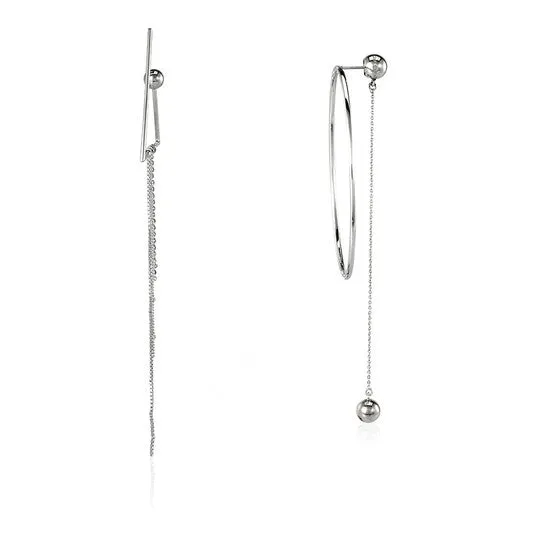 Earrings JMS always Original Burberry Asymmetrical Ball Chain Drop Earrings Earrings JMS always Original Burberry Asymmetrical Ball Chain Drop Earrings