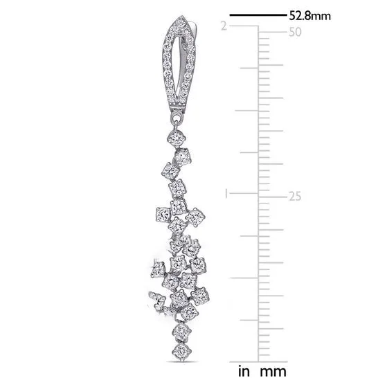 Earrings Original AMOUR 1 78 CT TW Diamond Floral Dangle Cuff Earrings In 14K White Gold JMS always Earrings Original AMOUR 1 78 CT TW Diamond Floral Dangle Cuff Earrings In 14K White Gold JMS always
