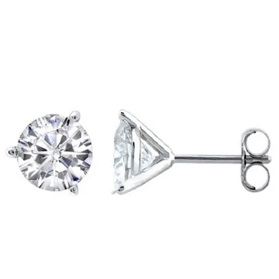 Earrings Original Maulijewels Round Stud Earrings In 14k White Gold With 1 Cttw Natural White Diamonds Push Back Clasp JMS always Earrings Original Maulijewels Round Stud Earrings In 14k White Gold With 1 Cttw Natural White Diamonds Push Back Clasp JMS always