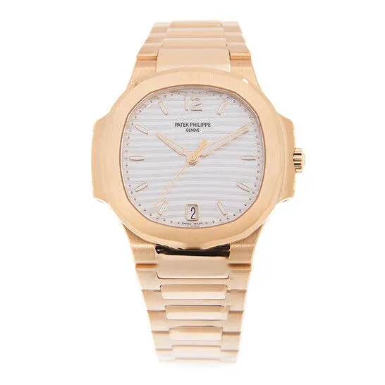 Earrings Original Patek Philippe Nautilus 18kt Rose Gold Automatic Silver Dial Ladies Watch 71181R001 JMS always