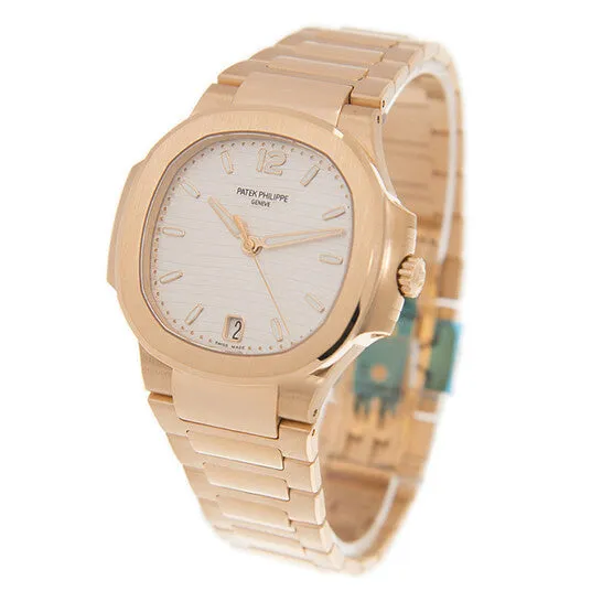 Earrings Original Patek Philippe Nautilus 18kt Rose Gold Automatic Silver Dial Ladies Watch 71181R001 JMS always