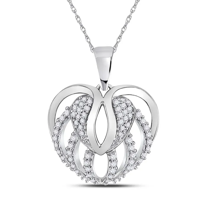 gndatlanta 15 CTWDiamond HEART PENDANT Necklaces