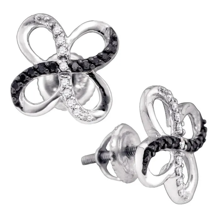 gndatlanta 14k White Gold Round Black Diamond Stud Earrings 15 Cttw Earrings gndatlanta 14k White Gold Round Black Diamond Stud Earrings 15 Cttw Earrings
