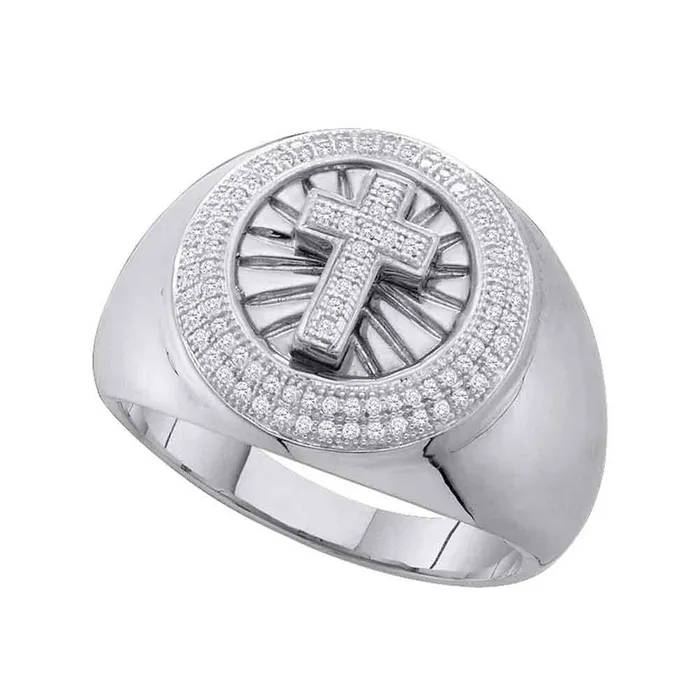 gndatlanta Rings 13CTDiamond MENS CROSS MENS RING
