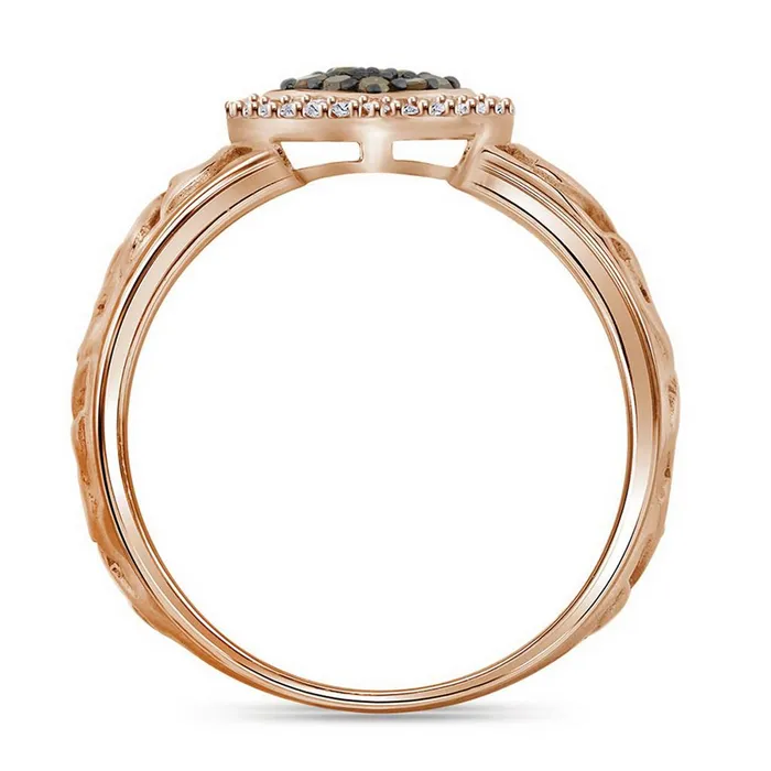 gndatlanta Rings 14CTDiamond NATURAL BROWN HEART RING S6