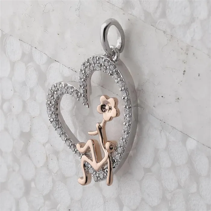 gndatlanta Rings 10k Twotone Gold Round Diamond Heart Pendant 15 Cttw