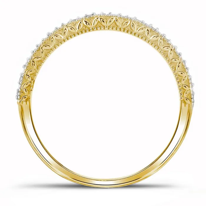 gndatlanta Rings 10k Yellow Gold Round Diamond Cluster Bridal Wedding Ring Set 13 Cttw