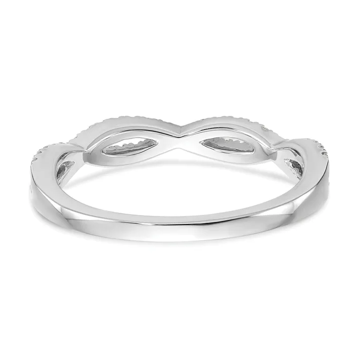 Goldia 023ct CZ Solid Real 14k White Gold Wedding Wedding Band Ring Rings