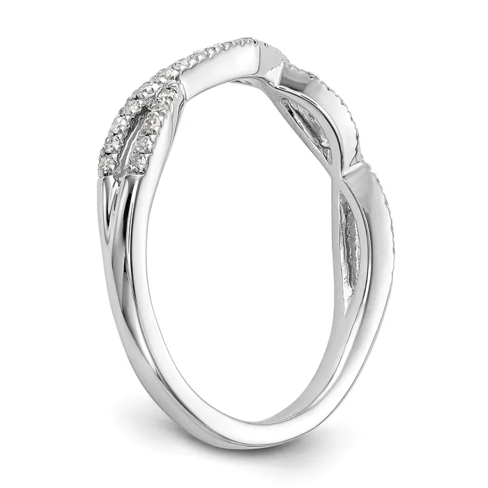 Goldia 023ct CZ Solid Real 14k White Gold Wedding Wedding Band Ring Rings