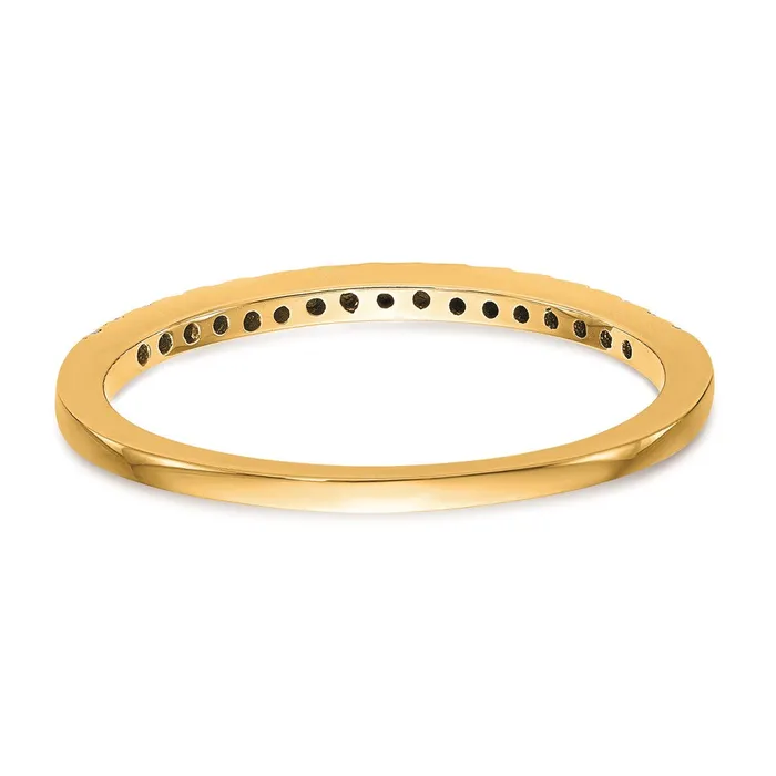 Goldia 024ct CZ Solid Real 14K Yellow Gold Wedding Wedding Band Ring Rings