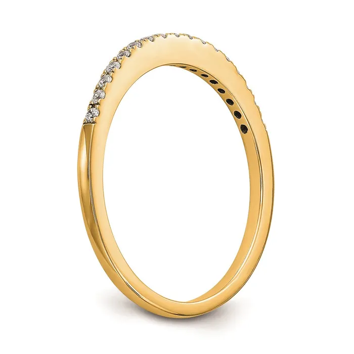 Goldia 024ct CZ Solid Real 14K Yellow Gold Wedding Wedding Band Ring Rings