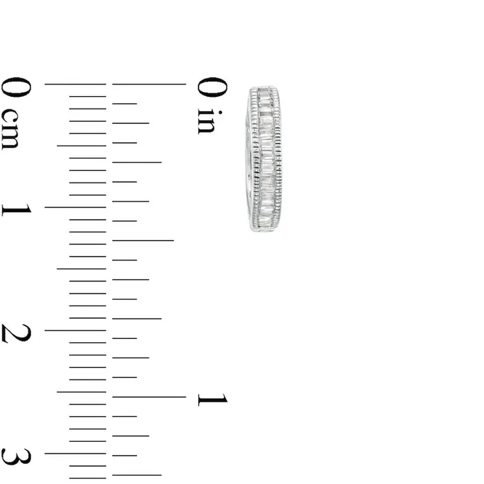 Goldia 025 CT TW Baguette Diamond VintageStyle Hoop Earrings in 10K White Gold Earrings Goldia 025 CT TW Baguette Diamond VintageStyle Hoop Earrings in 10K White Gold Earrings