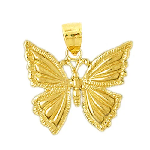 Goldia 14K Gold 22MM Butterfly Pendant Necklaces